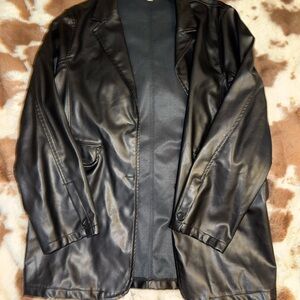 Women’s Black Faux Leather Jacket